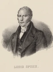 Retrato del violinista y compositor Louis Spohr 1784-1859, c. 1840