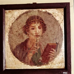 Retrato de Safo, Pompeya, Italia