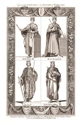 Retratos y Vestidos de los Reyes de Inglaterra con Escudos de Armas, 1784