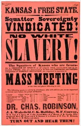 Cartel contra la esclavitud en Kansas, siglo XIX