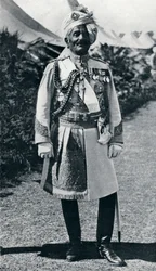 Pratap Singh 1845-1922, oficial del Ejército Británico de la India y Maharajá, 1914