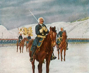 Oración del Viejo Dessauer antes de la Batalla de Kesselsdorf, 15 de diciembre de 1745, 1936