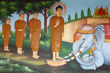 Monasterio Preah Prom Rath: Vida de Buda: Un elefante salvaje domesticado por la bondad amorosa