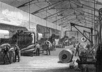 Sala de prensa, oficinas del Daily Telegraph, Fleet Street, Londres, 1882