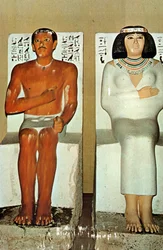 El príncipe Rahotep y su esposa Nofret, Egipto, IV dinastía