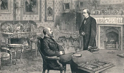Príncipe de Gales visitando a Lord Beaconsfield en Hughenden Manor, 1896