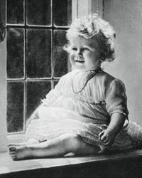 La princesa Isabel en St Pauls Walden Bury, 1927