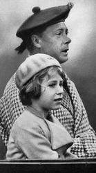 La princesa Isabel con su tío David, c. 1936