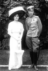 Princesa Helena de Serbia con su esposo el Príncipe Juan Constantinovich de Rusia