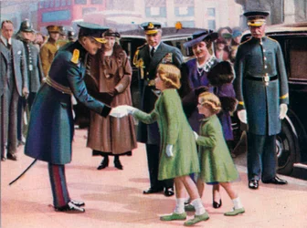 Princesas Isabel y Margarita c.1935