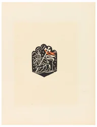 Estampa, viñeta, lámina X, Etiopía, o Cristo, la Virgen y los santos, tal como los vi en las iluminaciones de antiguos códices etíopes, carpeta, 1920