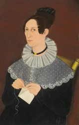 Probablemente Sarah Cook Arnold tejiendo, c. 1830