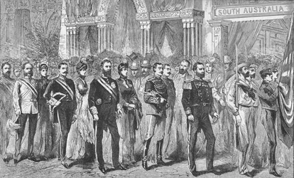 Procesión de los Gobernadores de Australia en la Exposición de Melbourne de 1888