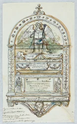 Proyecto para un epitafio en alto relieve