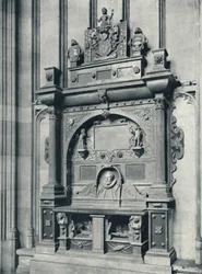 Tumba del preboste Murray 1624 en el extremo este de la capilla, 1926