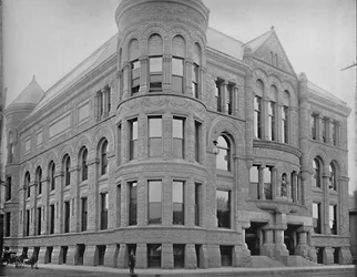 Edificio de la Biblioteca Pública, Minneapolis, Minnesota, c. 1897