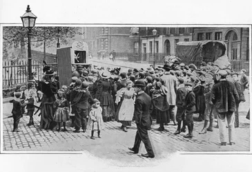 Espectáculo de Punch y Judy, Londres, c1903