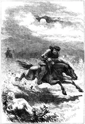 Persecución de Paul Revere, el explorador, 1775 c1880