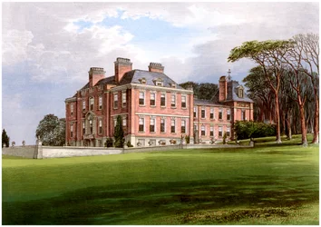 Pynes, Devon, hogar de la familia Northcote, c1880