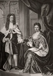 Reina Ana y el Príncipe Jorge de Dinamarca, finales del siglo XVII o principios del XVIII, 1906