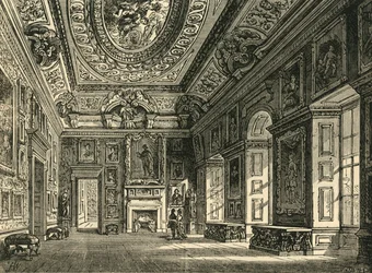 Sala de dibujo de la Reina Carolina, Palacio de Kensington, c. 1876