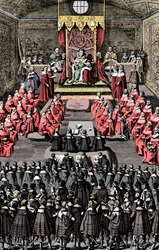 La Reina Isabel I en el Parlamento, siglo XVI, c1902-1905