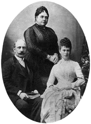 La Reina María y sus padres, el Duque y la Duquesa de Teck