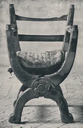 Silla de la Reina María en la Catedral de Winchester. A.D. 1554, 1928