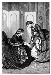 La Reina Victoria y su pequeño nieto, el Príncipe Guillermo de Prusia, c1883