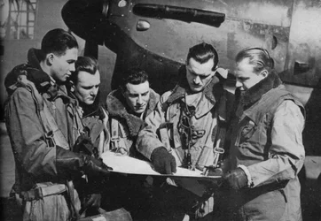 Tripulación de bombardero de la RAF, 1941