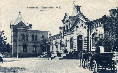 Plaza de la Estación de Ferrocarril, Yessentuki, Rusia, 1900s