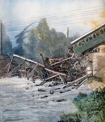 Accidente ferroviario, Munchenstein, Suiza, 14 de julio de 1891
