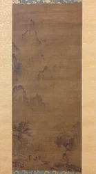 Paisaje lluvioso con viajeros, siglo XV