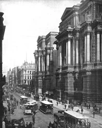 Calle Randolph, Chicago, Illinois, EE.UU., c1900