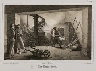 Procesamiento de materias primas, metalurgia, fundición, Alemania, c. 1851