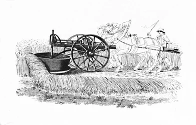Máquina de segar inventada por James Smith de Deanston, 1816, 1904
