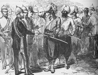 Recepción para los sobrevivientes de la defensa de Lucknow, India, enero de 1876 1908