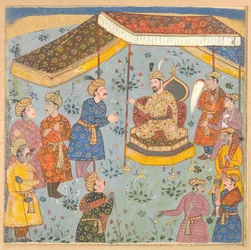 Recepción de un Embajador Persa por un Príncipe Mughal