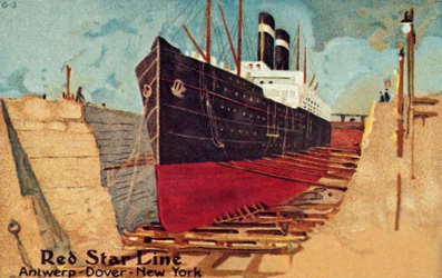 Transatlántico Red Star en dique seco para reparación