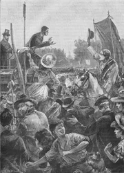 Manifestación por la reforma en Hyde Park, Londres, siglo XIX 1906