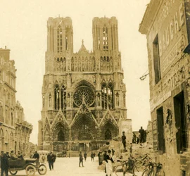 Catedral de Reims, Reims, norte de Francia, c1914-c1918