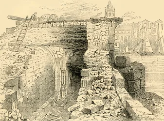 Restos de la Capilla de San Tomás, Puente de Londres, c1872