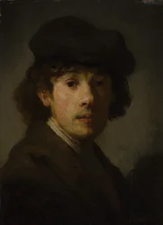Rembrandt 1606-1669 como un Hombre Joven
