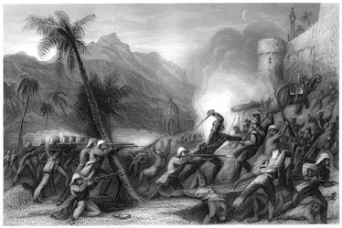 Repeliendo una salida antes de Delhi, 1857, c1860
