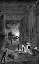 Casa de Retorta, Imperial Gasworks, Kings Road, Londres, 1876