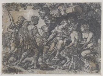 Copia inversa de Tetis y Quirón, 1546