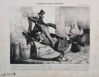 Reglamento del Jockey Club de París: Cada miembro del Jockey Club debe tener un Jockey..., 1800s