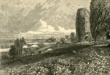 Castillo y marismas de Rhuddlan, 1898