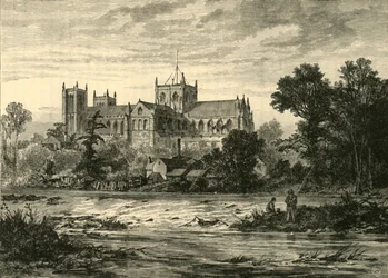 Catedral de Ripon, desde el Sureste, 1898