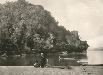 Escena del río - El segundo desfiladero, cerca de Bhamo, 1900